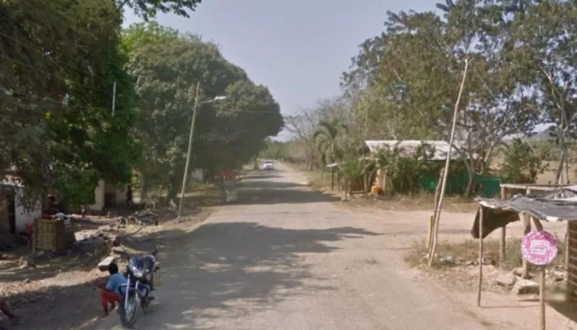 Carretera donde ocurrieron los hechos en Luruaco.