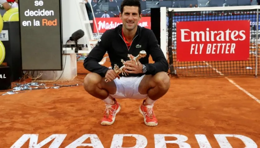 El tenista serbio Novak Djokovic, tras su victoria.