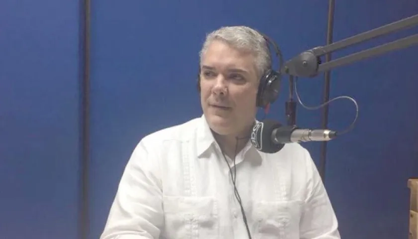 Iván Duque, presidente de Colombia, en diálogo con el periodista Ventura Díaz, de Emisoras ABC.