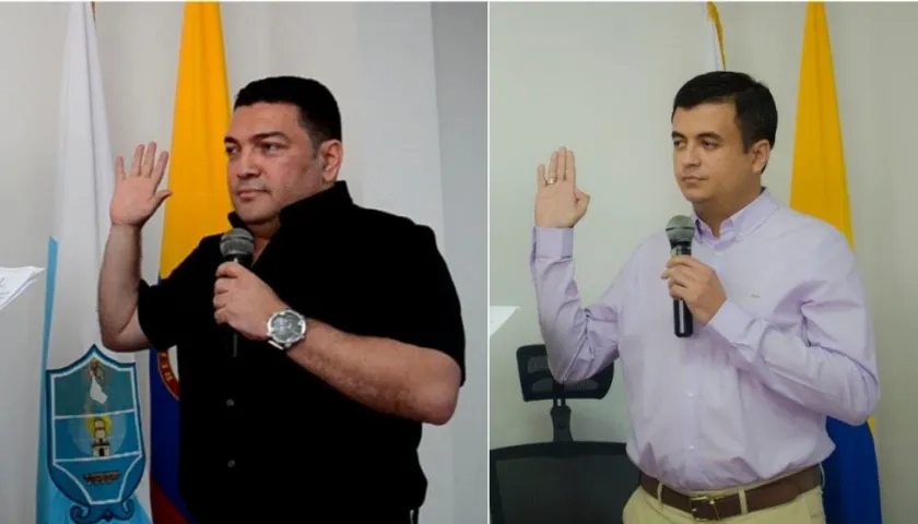 Alexánder Zabaleta, contralor distrital de Santa Marta, y Edwar Orozco, personero; elegidos por el Concejo.