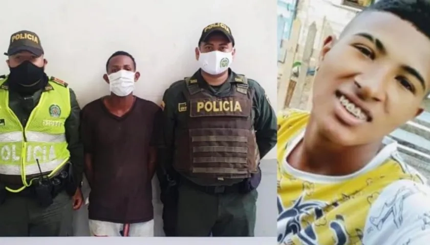 Erick Enrique Matute Luna, capturado; y Carlos Pereira Yepes, la víctima.