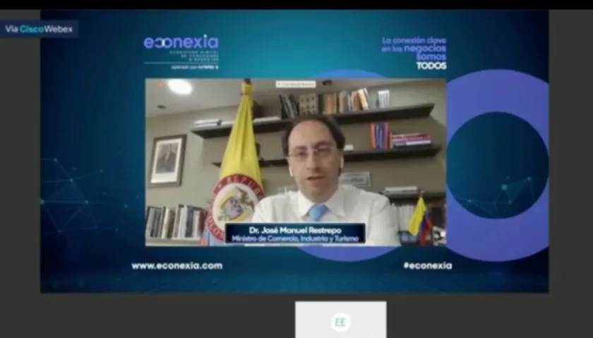 El Ministro de Comercio José Manuel Restrepo en el lanzamiento de Econexia.