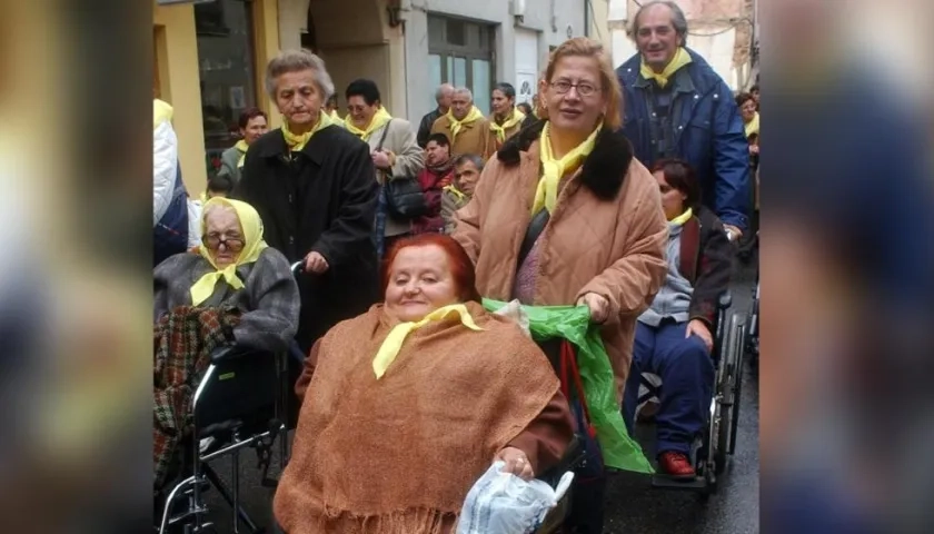 Imagen de archivo de una manifestación de discapacitados reclamando igualdad de derechos.