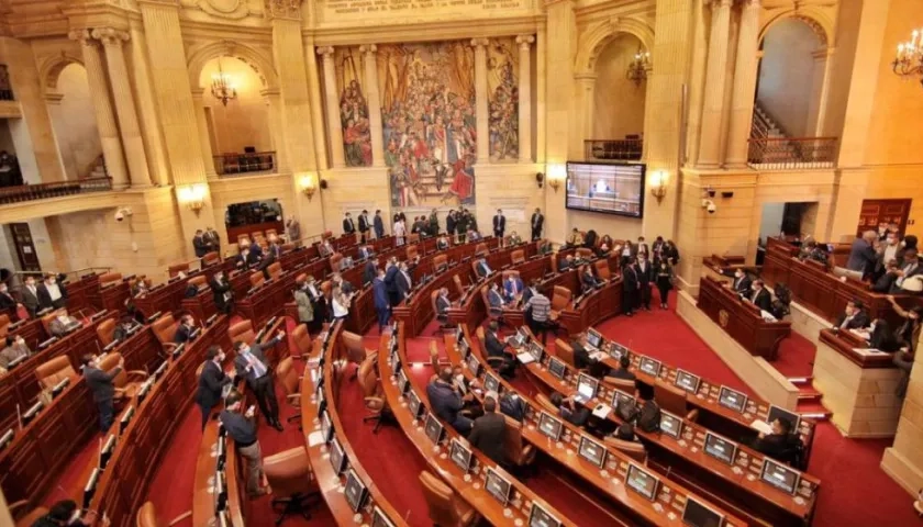 Sesión del Congreso de la República.