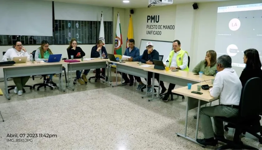 Carlos Mario Marín en reunión del PMU