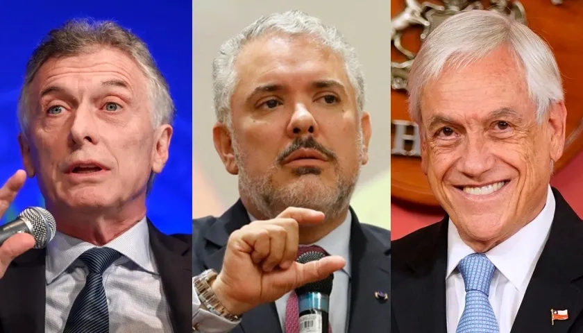 Mauricio Macri, Iván Duque y Sebastián Piñera