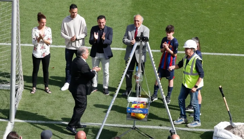 Imagen del acto simbólico en el Camp Nou.