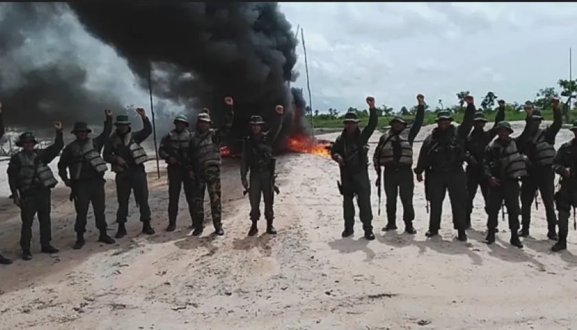 Militares venezolanos destruyeron la estructura usada para la minería ilegal 
