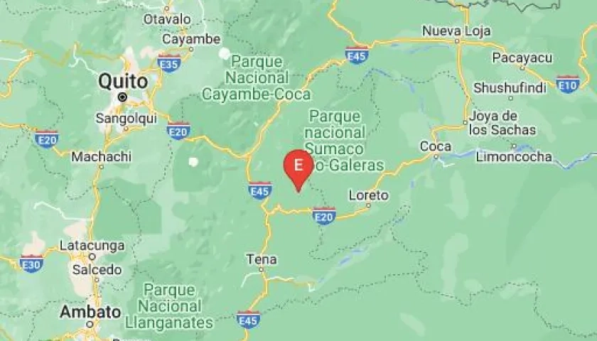 El epicentro del temblor de este domingo en Ecuador la provincia amazónica de Napo