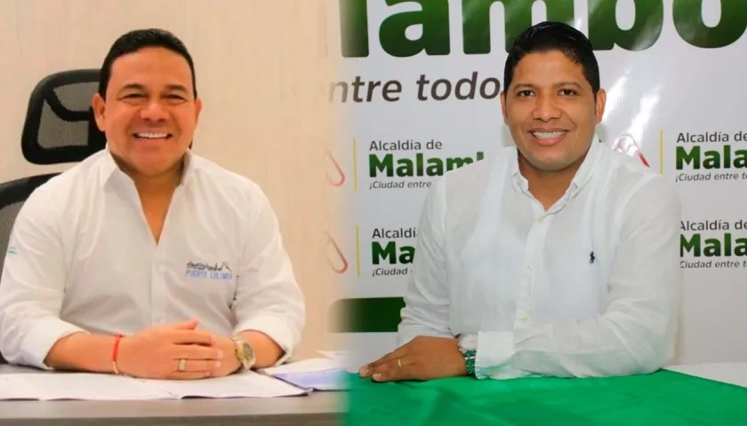 El Alcalde de Puerto Colombia, Wilman Vargas y el de Malambo, Rumenigge Monsalve.