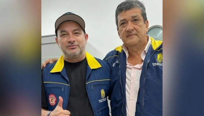 Fernando Fiorillo, nuevo Jefe de la Oficina de Gestión del Riesgo, y Remberto Quintero, coordinador operativo de emergencias