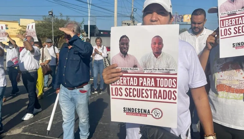 Marchas en rechazo al secuestro de Jefferson Murillo y Blyderson Arboleda 