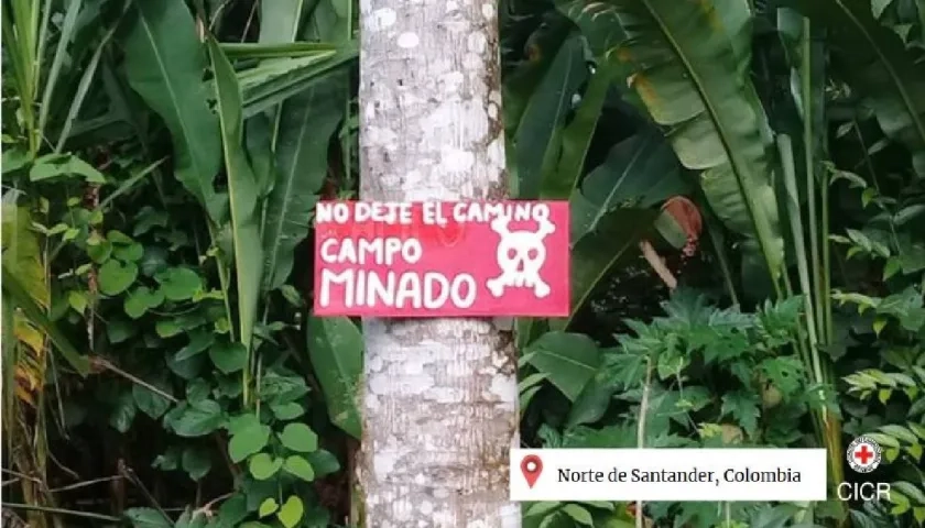 Campo minado en Norte de Santander. 