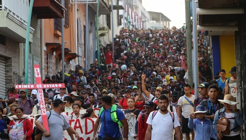 La movilización masiva partió de partieron este domingo de la ciudad fronteriza de Tapachula, en el sureño estado de Chiapas