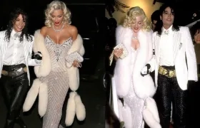 El disfraz de Kourtney y Kim Kardashian inspirado en Madonna y Michael Jackson.