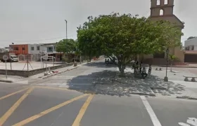 Lugar donde interceptaron a la mujer en el barrio San Felipe.