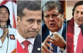 Keiko Fujimori, Ollanta Humala, Alan García y Alejandro Toledo.