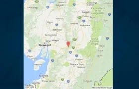 Localización del segundo sismo.
