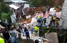 Los deslizamientos fueron en la zona urbana de Marquetalia, Caldas.