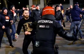 Se enfrentaron a la Policía de Bilbao.