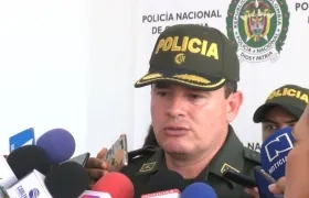 Coronel Engelbert Grijalba, subcomandante de la Policía Metropolitana de Barranquilla.