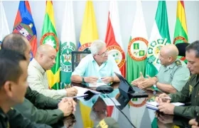 Reunión entre Alcalde de Soledad y autoridades de Policía de Barranquilla y Soledad.