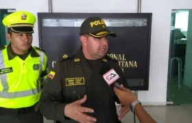 Teniente coronel Yesid Peña, comandante operativo de la Policía Metropolitana de Barranquilla.