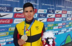 Nelson Soto, ciclista barranquillero, ganador del oro en los Centroamericanos.