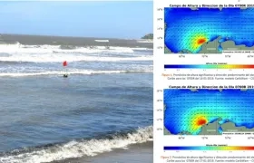 Advertencia en playas de Barranquilla, Santa Marta, Cartagena y Coveñas, con olas de hasta 3 metros.