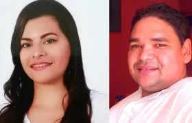 Marisabella Romero Sanjuan y Evaristo Olivero Sanjuanelo, candidatos en contienda.