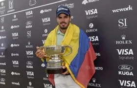 El barranquillero Ricardo Celia, tras coronarse campeón.