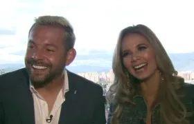El futbolista Matías Mier y la presentadora Melissa Martínez.