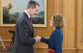 El Rey de España se reunió con la presidenta del Congreso, Meritxell Batet.