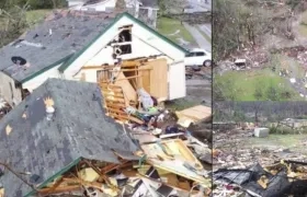 Así quedaron algunas viviendas tras el tornado: completamente destruidas.