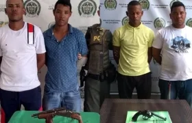 Los capturados por porte ilegal de armas en las últimas horas en los barrios Buenos Aires y San Felipe.