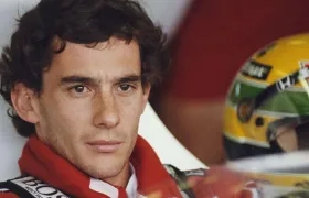 Ayrton Senna, piloto brasileño. 