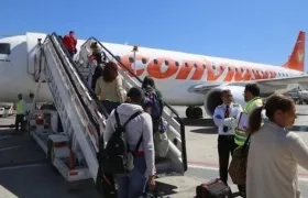Uno de los aviones en los que viajaron los venezolanos de vuelta a su país.