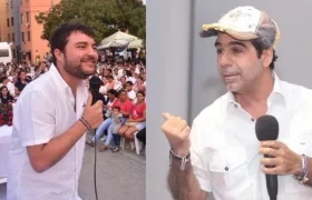 El candidato Jaime Pumarejo y el Alcalde Alejandro Char.