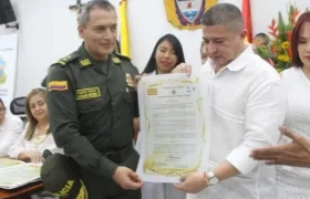 El general Mariano Botero en el Concejo de Barranquilla.