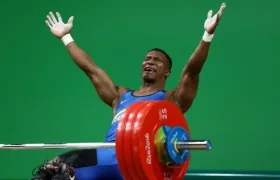 Óscar Figueroa, medallista de oro en pesas de Colombia en los Juegos Olímpicos.