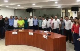 Los concejales de Barranquilla luego de escoger las diferentes comisiones.