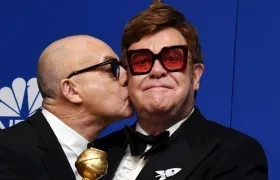 Bernie Taupin y Elton John, ganadores del Globo de Oro 2020 a mejor canción original.