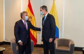 Presidente Duque se reunión con el Rey de España, en Bolivia.