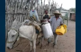 El transporte de agua desde el río Magdalena.