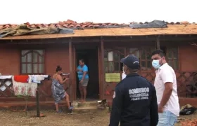Una de las viviendas afectadas en Bocatocino (Juan de Acosta).