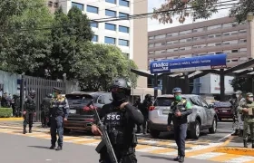  Hospital al sur de la capital, donde es atendido el secretario de Seguridad Ciudadana, Omar García Harfuch.
