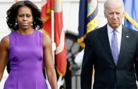 Michelle Obama y Joe Biden.