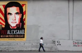 Mural de Alex Saab en Caracas.
