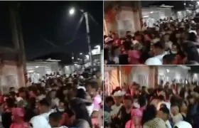 Captura de video de asistentes a la covid-fiesta en Bellarena.