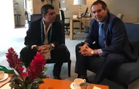 Alejandro Char y el presidente de Panam Sports, Neven Illic Álvarez.